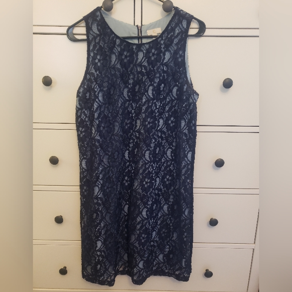 Navy lace dress